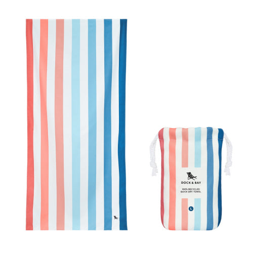 Dock and Bay Large Beach Towel in Sand to Sea