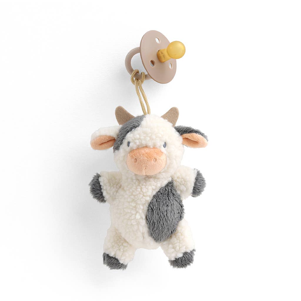Bitzy Pal Natural Rubber Pacifier & Plush Cow