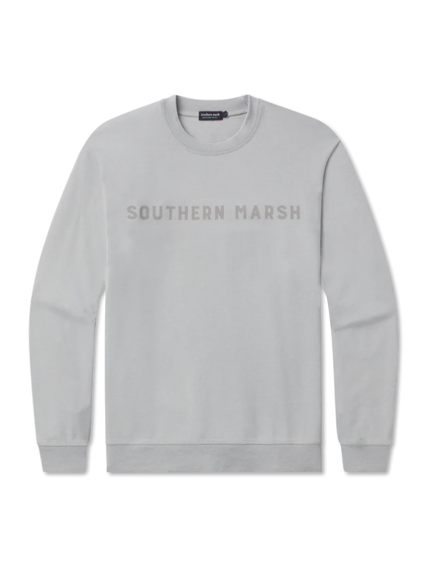 Hatteras Seawash Sweatshirt in Light Grey by Southern Marsh