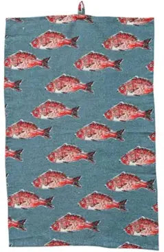 Redfish Linen Tea Towel