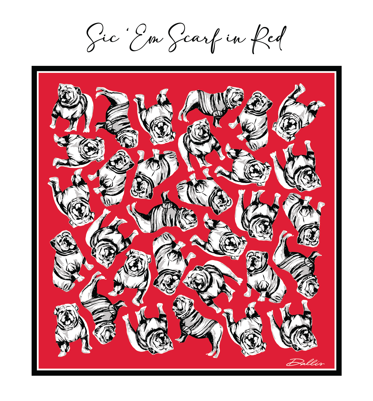 Red Sic 'Em Gameday Scarf