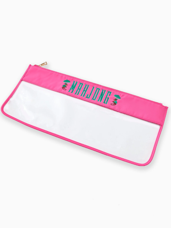 Pink Monkey Mahjong Bag