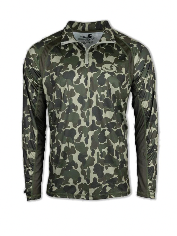 FrogSkin Quarterzip in Timber Camo by Dixie Decoys