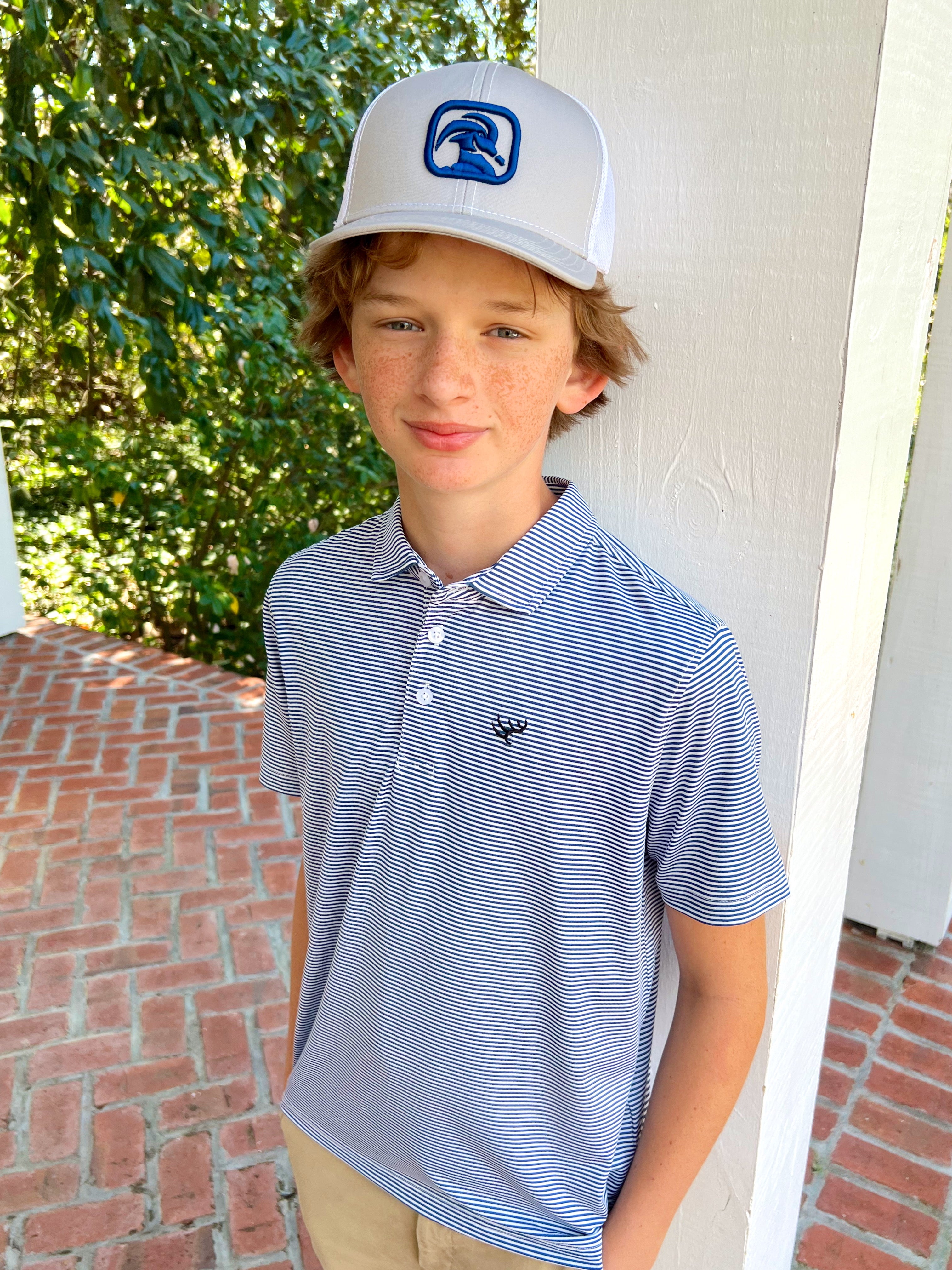 YOUTH Midnight & White Polo by Hunt to Harvest