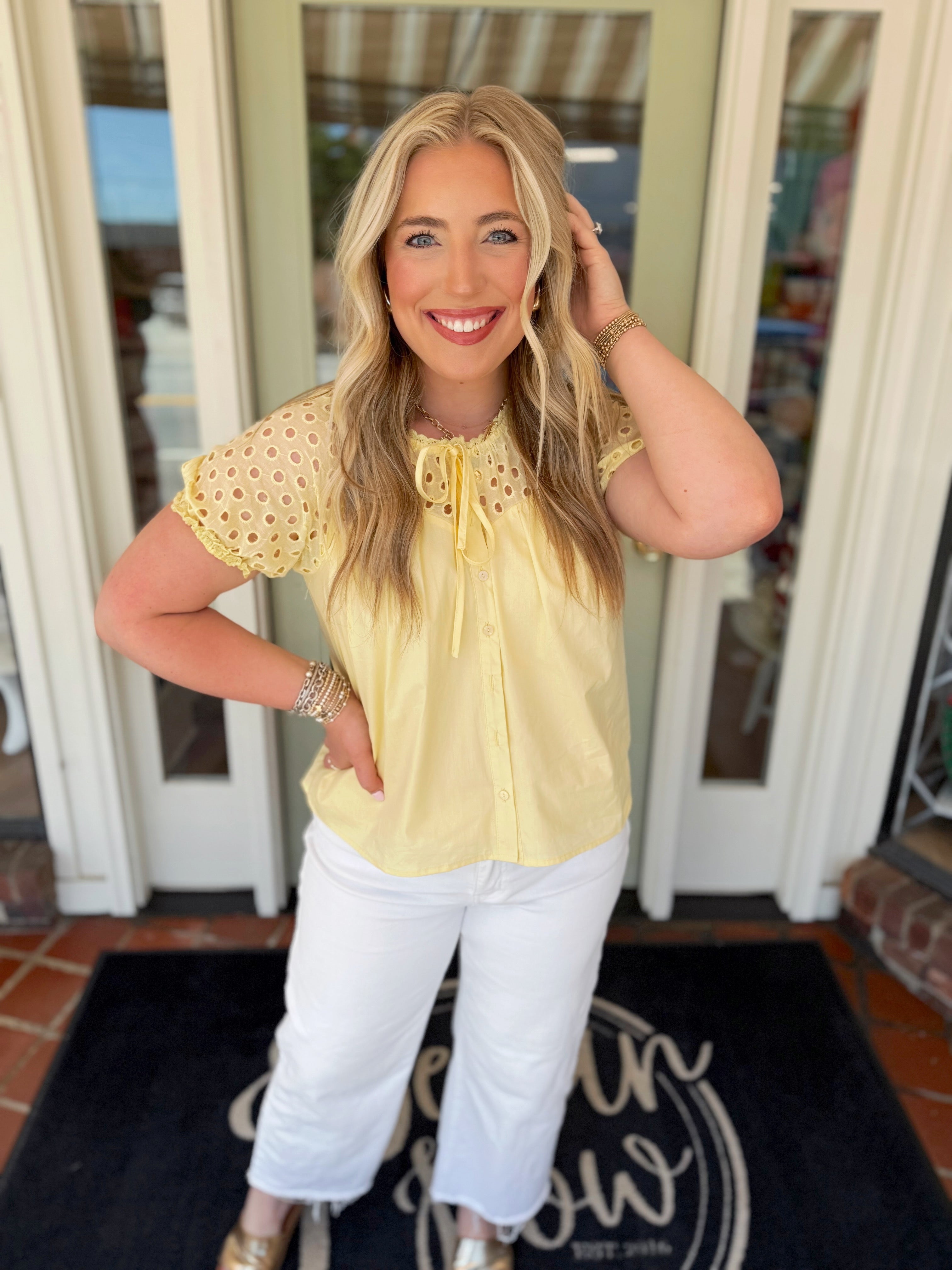 The Evie Eyelet Top