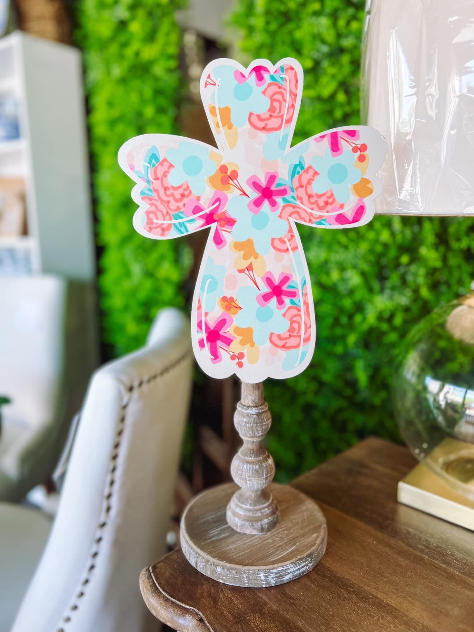Floral Cross Topper
