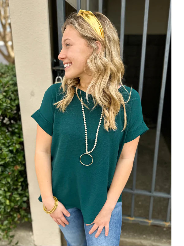 Jenna’s Favorite Top in Hunter Green