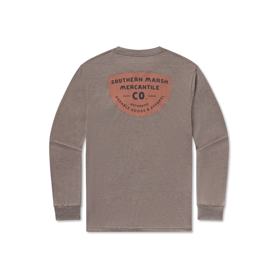 Seawash Mercantile Badge Long Sleeve Tee in Washed Dark Shale by Southern Marsh