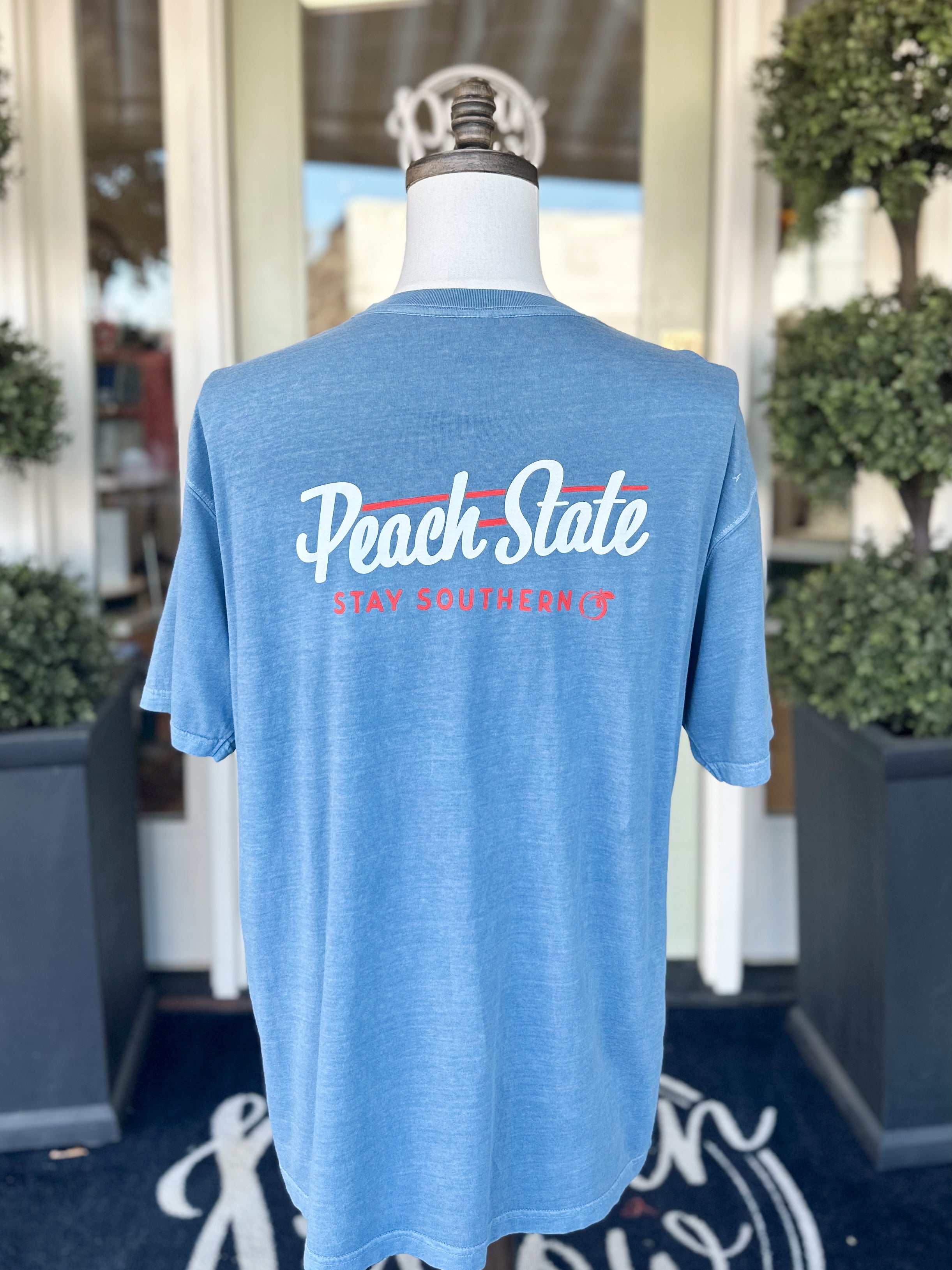 Old School Peach State Tee in Denim By Peach State Pride