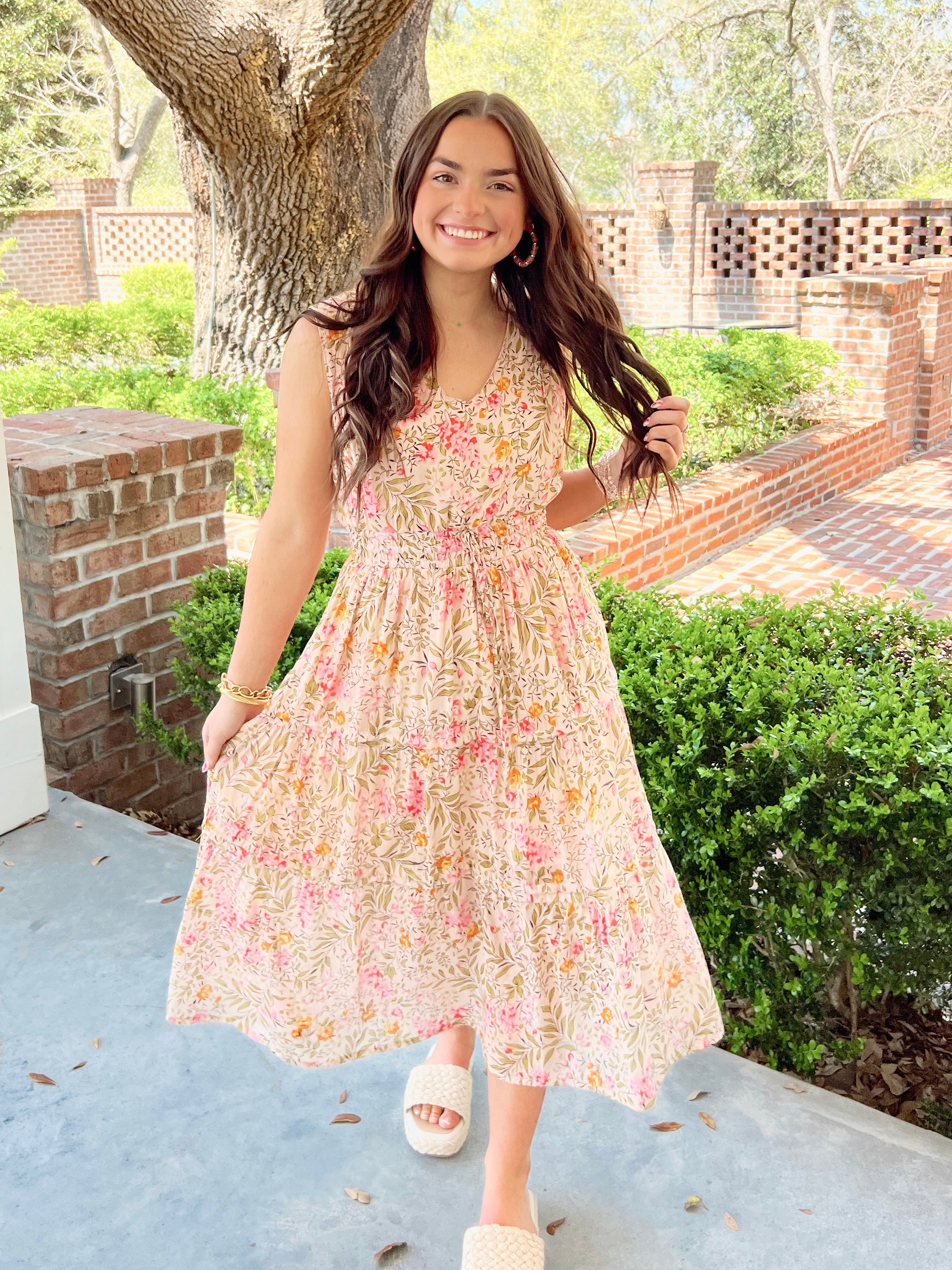 Miss Me More Floral Midi Dress