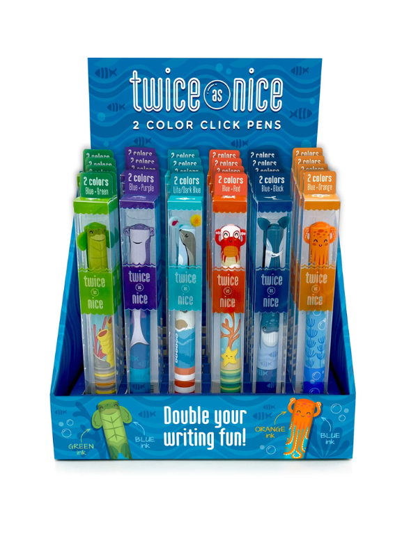 Twice as Nice 2 Color Click Pens-Life Aquarium