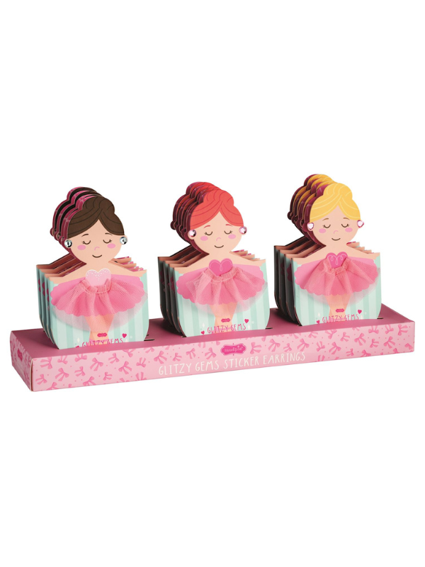 Ballerina Glitzy Gems Sticker Earrings