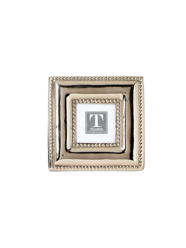 Silver Square Bead Mini Frame