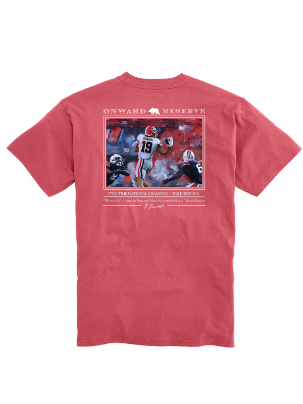 Brock Bowers Tee in Washed Red By Onward Reserve