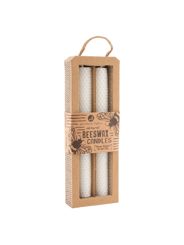 Bee Hive Taper Candles- White