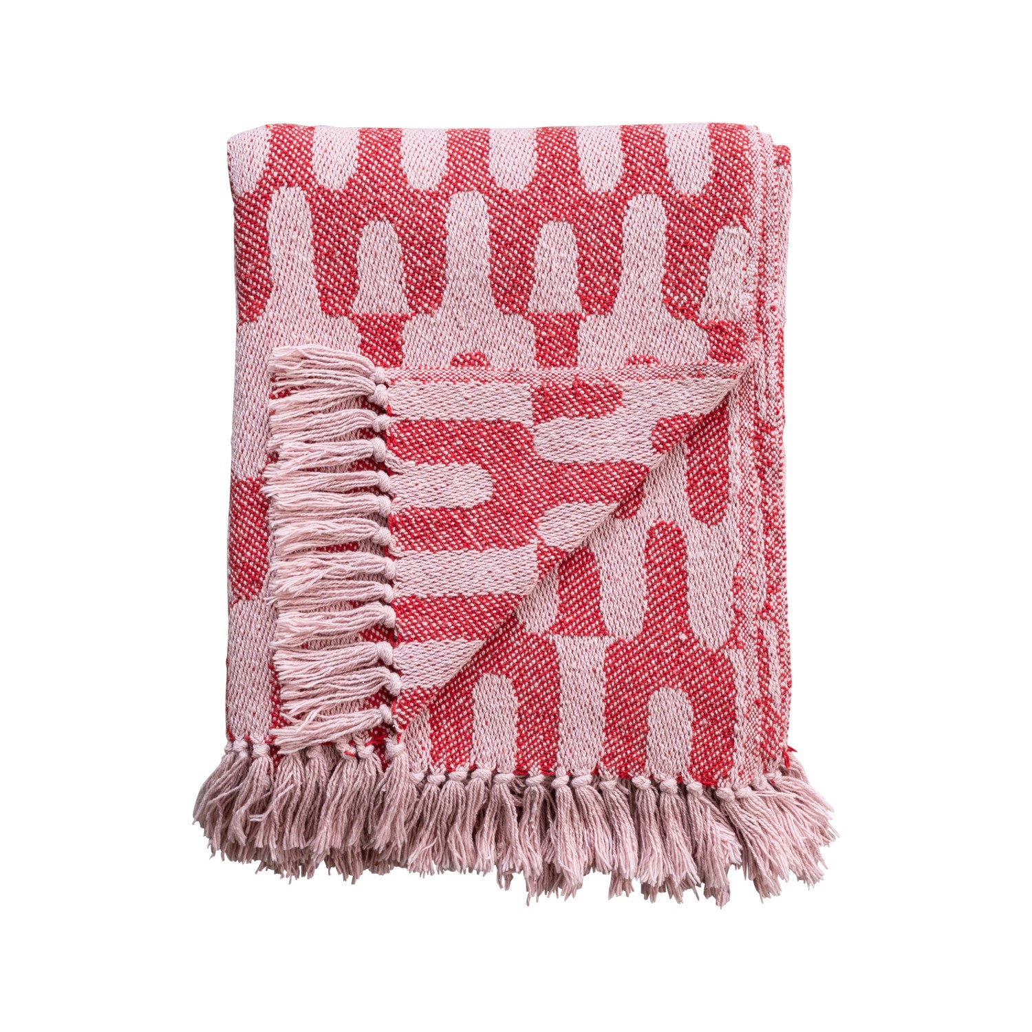 Pink & Red Patterned Throw