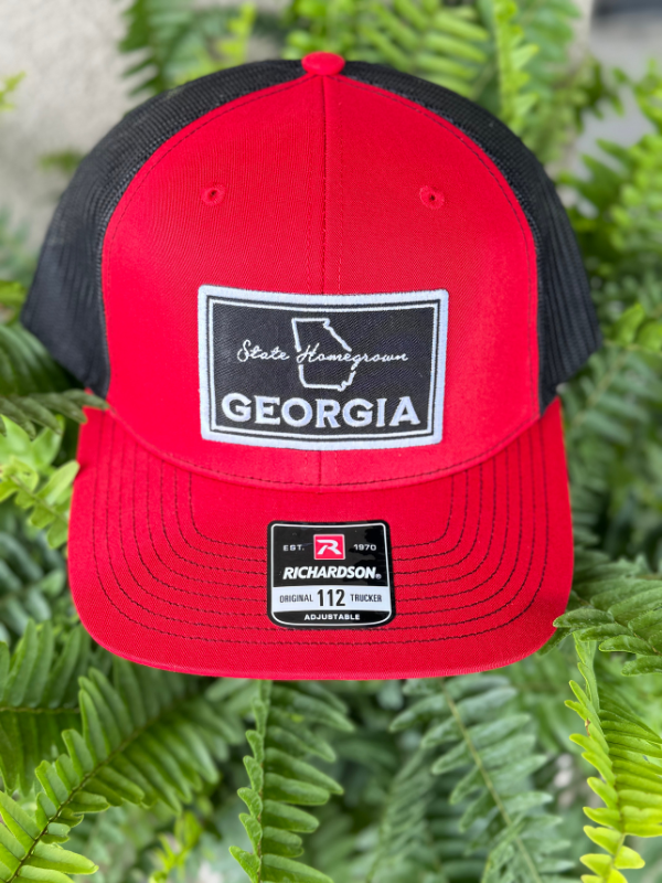 Georgia Roots Trucker Hat in Red by State Homegrown