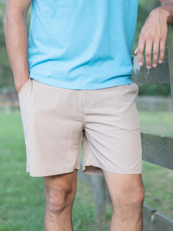 The Daily Performance Short in Khaki By Old South