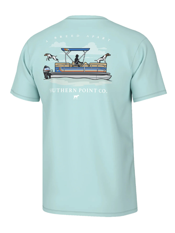 Pointer Pontoon Tee In Pool Water By Southern Point Co.