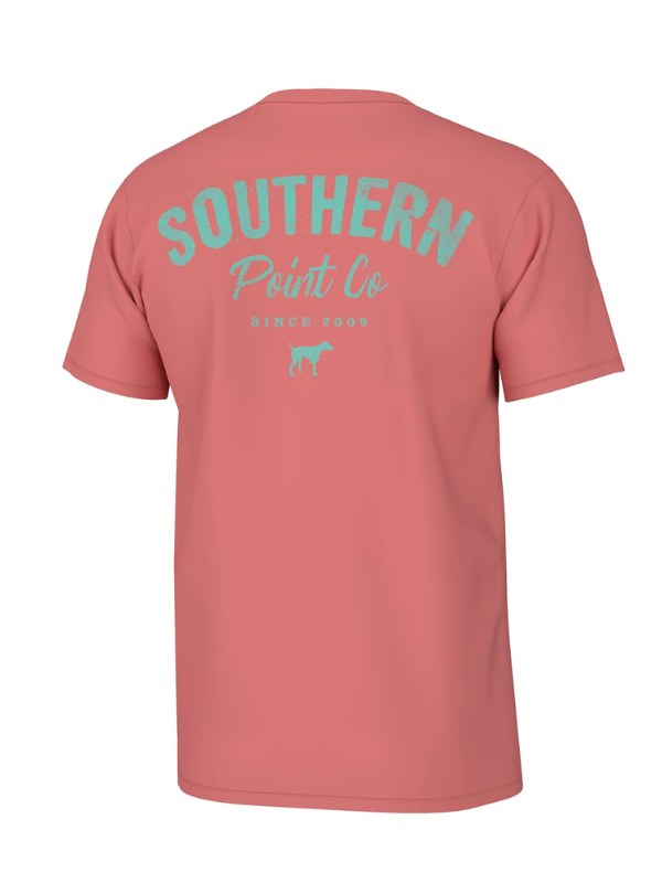 Original Dog Logo Tee In Cranberry By Southern Point Co.