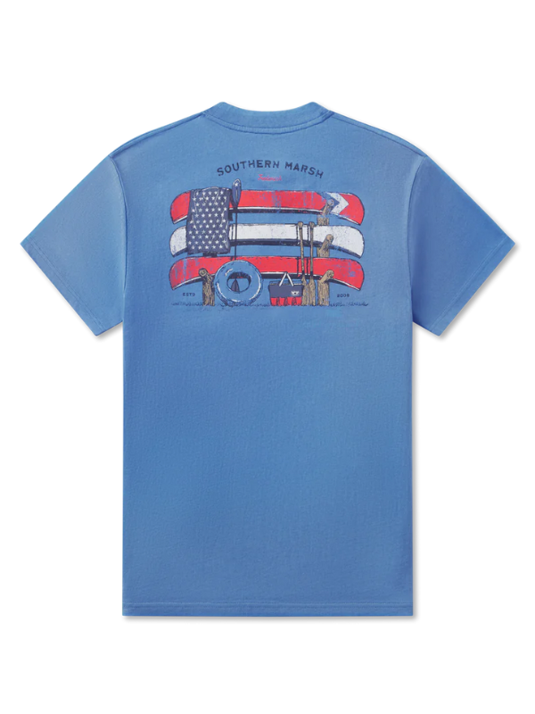 American Summertime Tee in French Blue By Southern Marsh