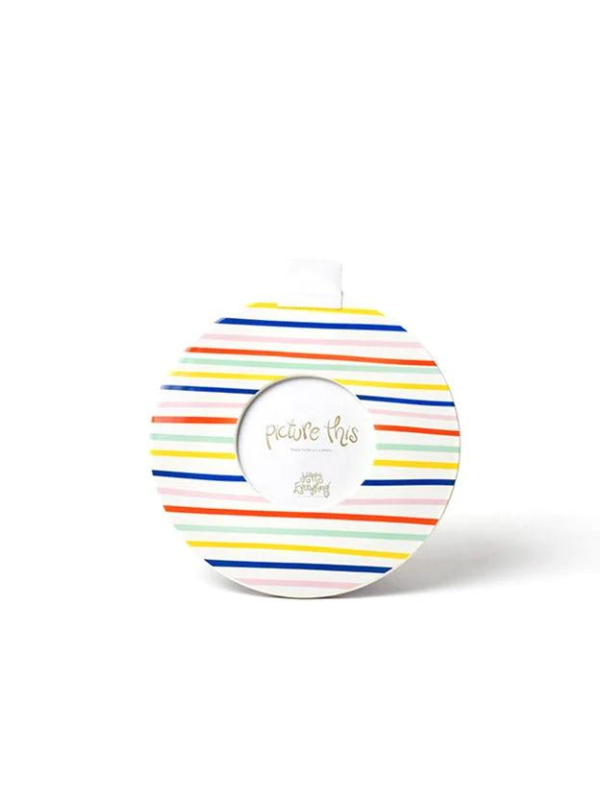 Happy Line Up Mini Round Frame by Happy Everything