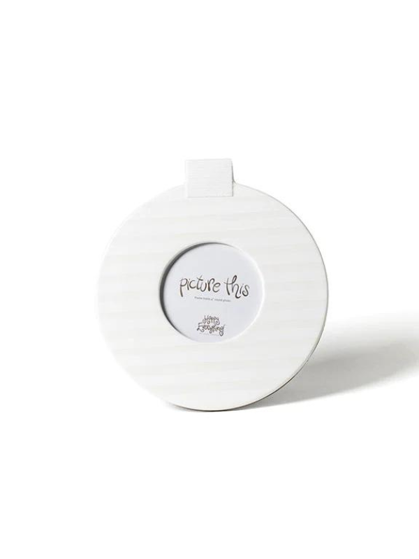 White Mini Round Frame by Happy Everything