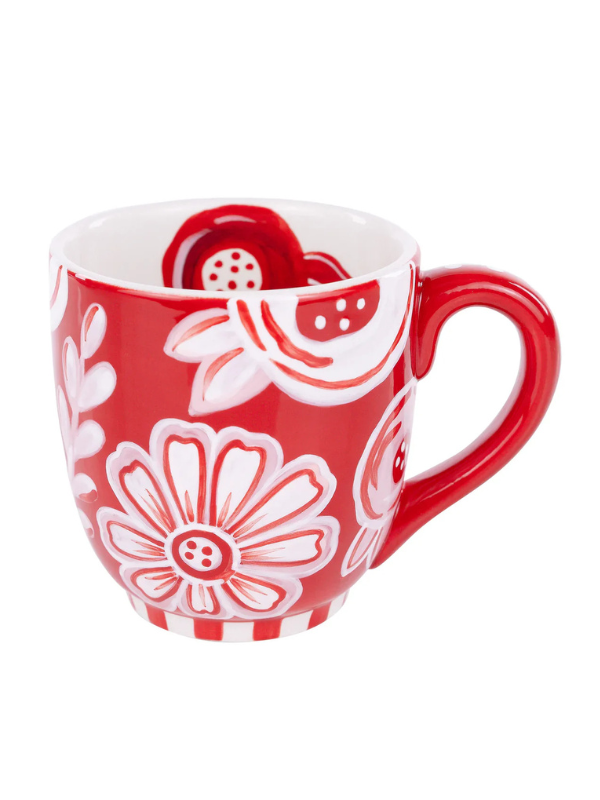 Red Flower Garden Mug