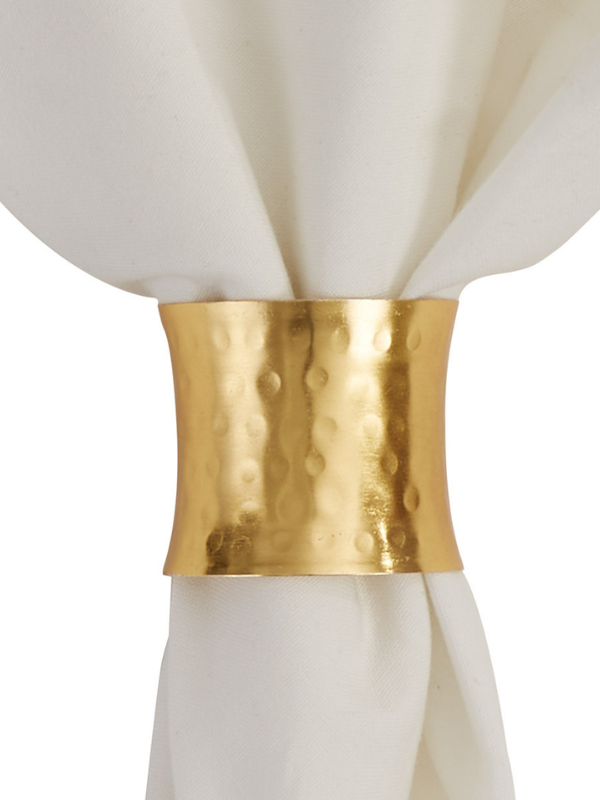 Hammered Gold Cuff Napkin Ring