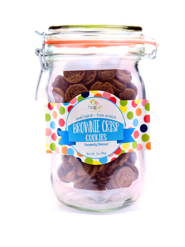 Brownie Crisp Cookies Mason Jar Pouch