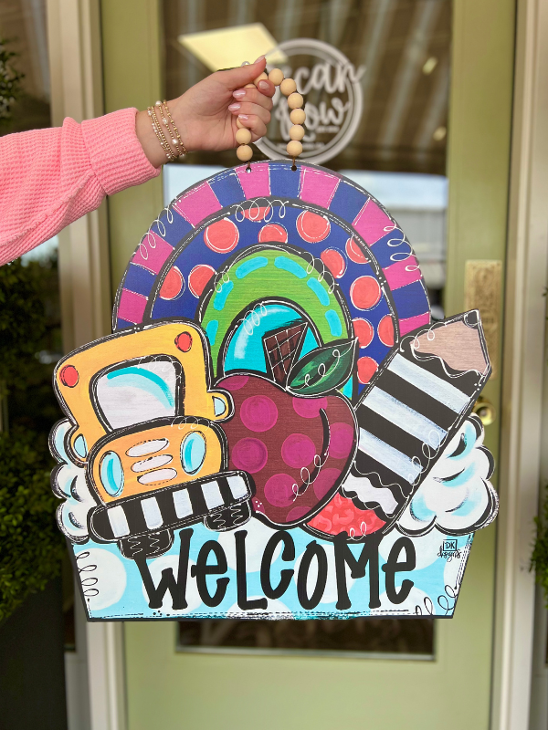 School Days Welcome Door Hanger