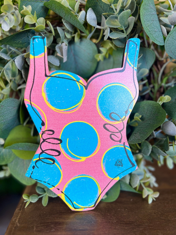 Summer Polka Dot Swimsuit Mini Velcro Attachment