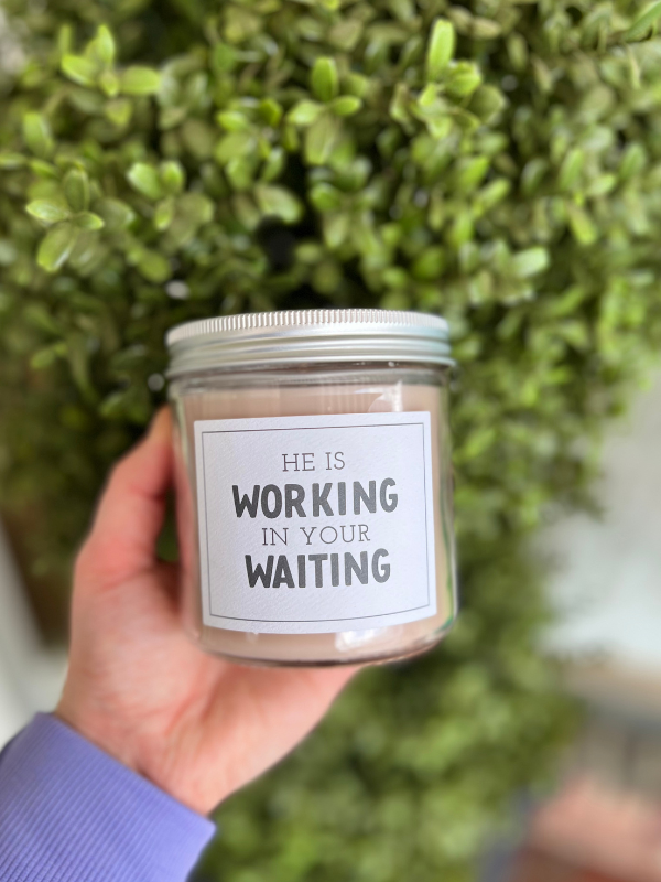 Sweet Grace Collection Candle Working in Your Waiting