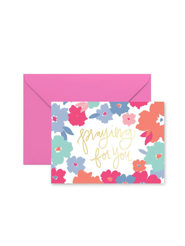 Praying For You Floral Greeting Card