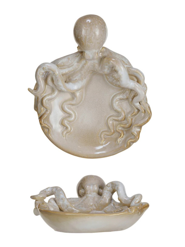 Stoneware Octopus Dish