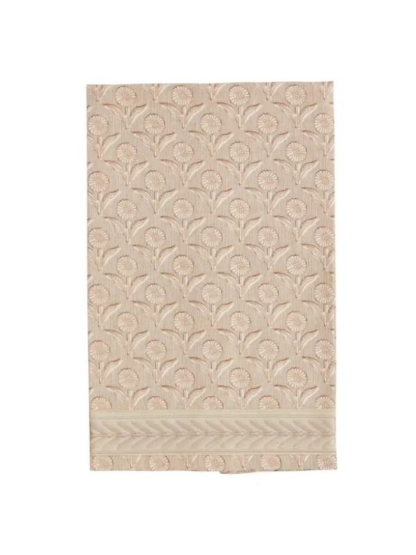 Daisy Block Print Towel