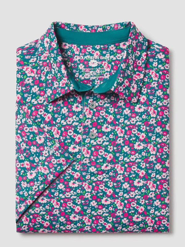 Floral Fusion Printed Polo By Southern Shirt Co.