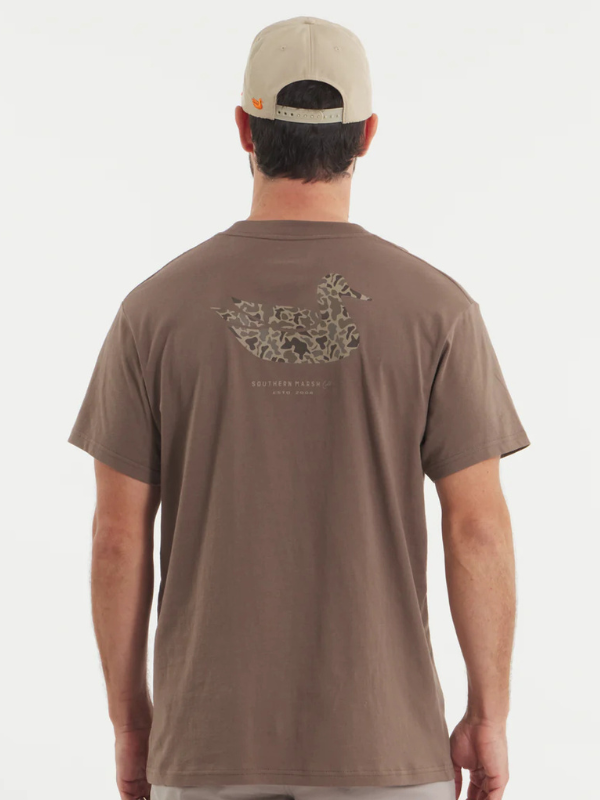 Camo Duck Originals Tee In Carajillo Brown By Southern Marsh