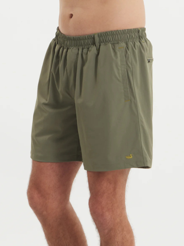 Billfish Lined Performance Short in Dark Olive Classic By Southern Marsh