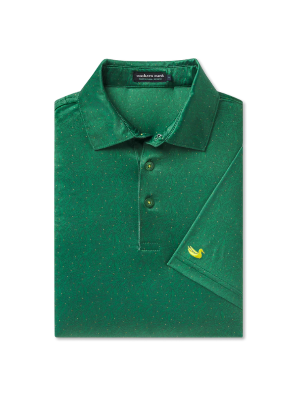 Greens In Regulation Flyline Performance Polo In Champions Green By Southern Marsh