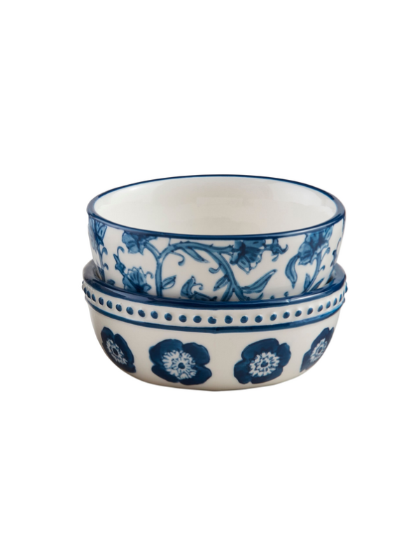 All Over Blue Floral Tidbit Set