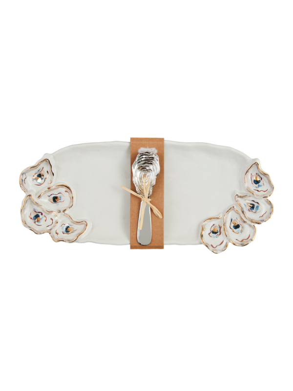 Layered Oyster Tray And Spreader Set