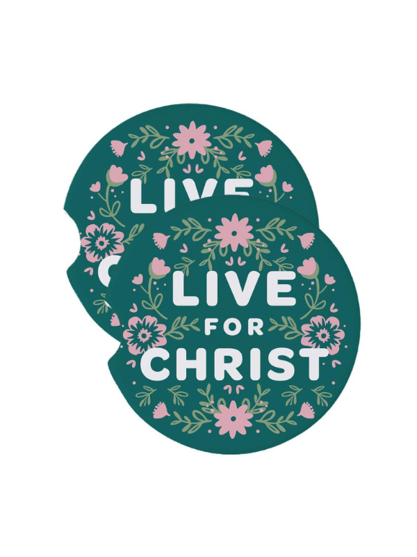 Live For Christ Car Coasters