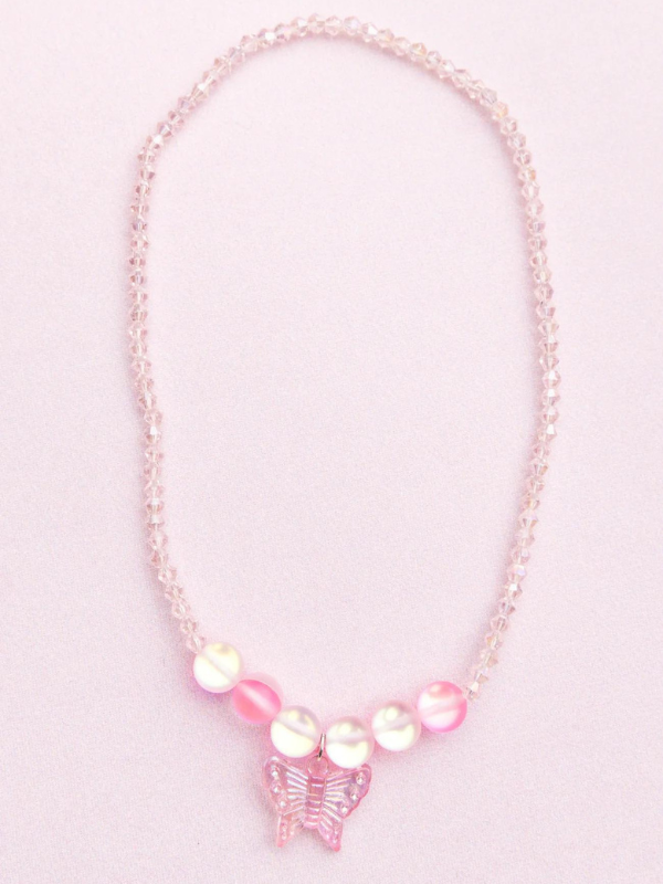 Holo Pink Crystal Necklace