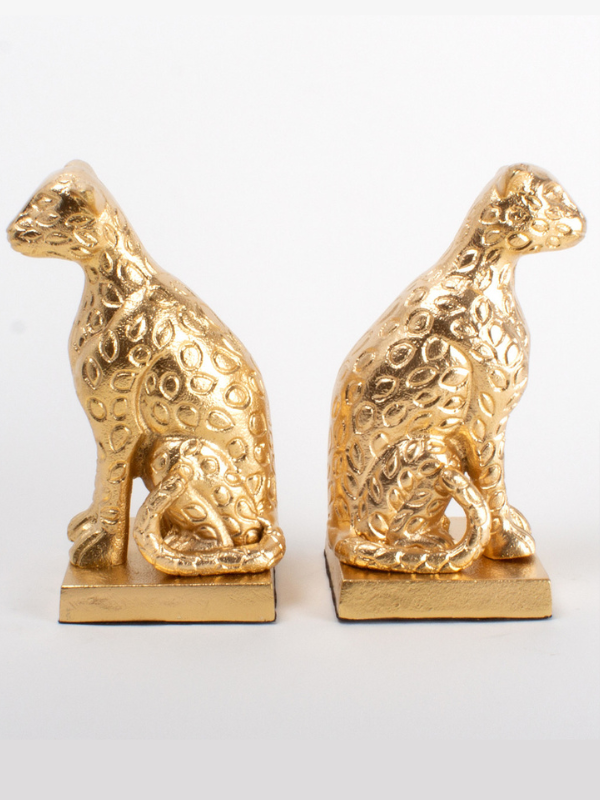 Memory Kate & Bentley Wedding Registry- Set of 2 Leopard Bookends