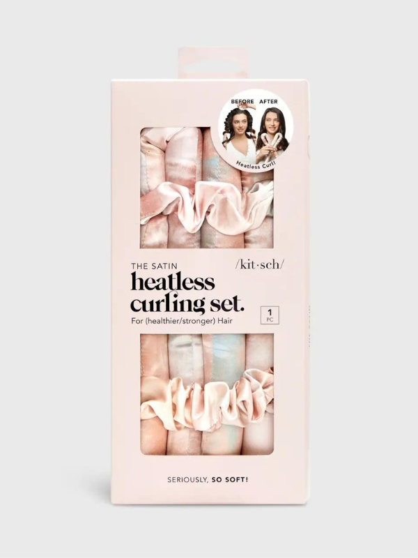 Sunset Tie Dye Satin Heatless Curling Set by Kitsch
