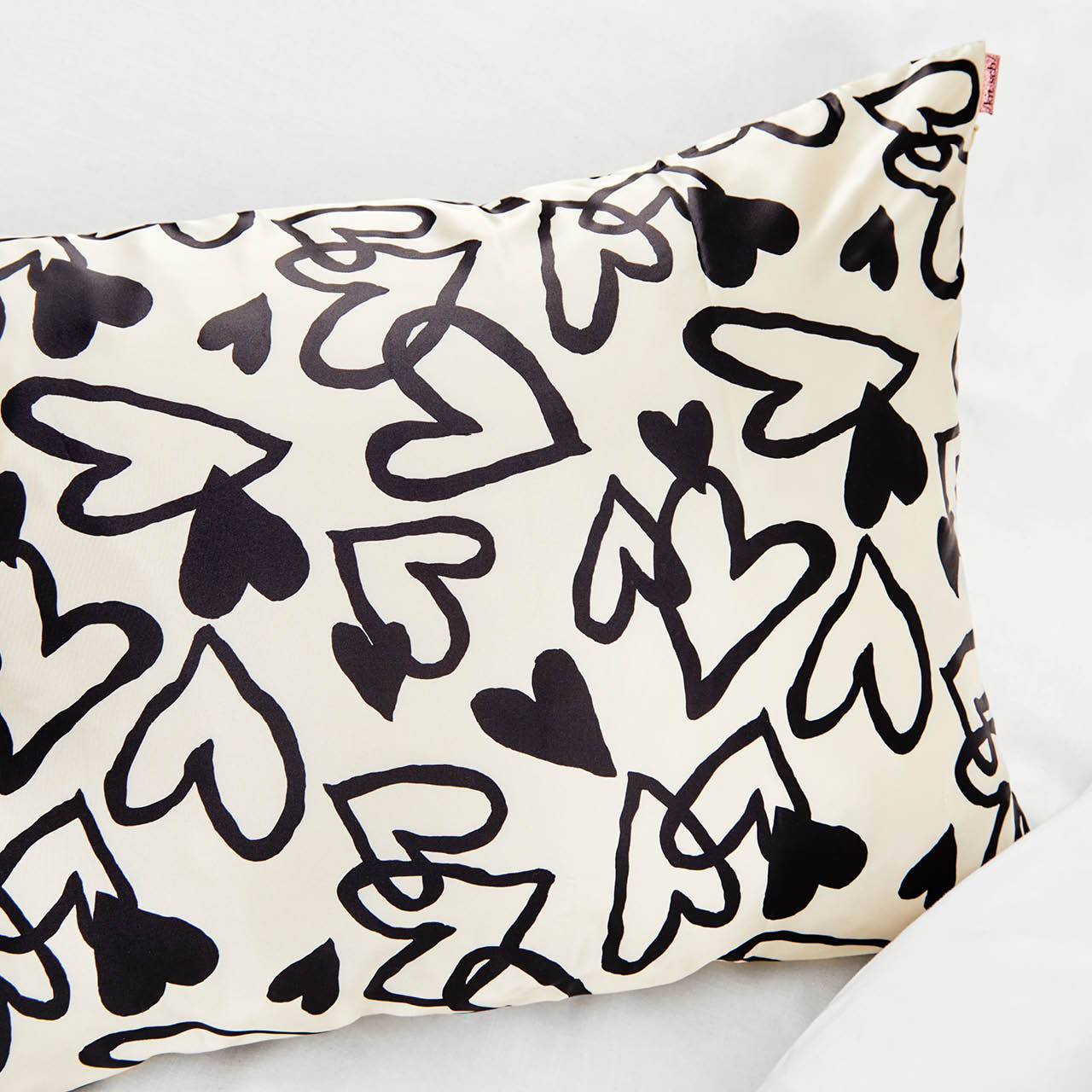 Heart Standard Satin Pillow Case by Kitsch