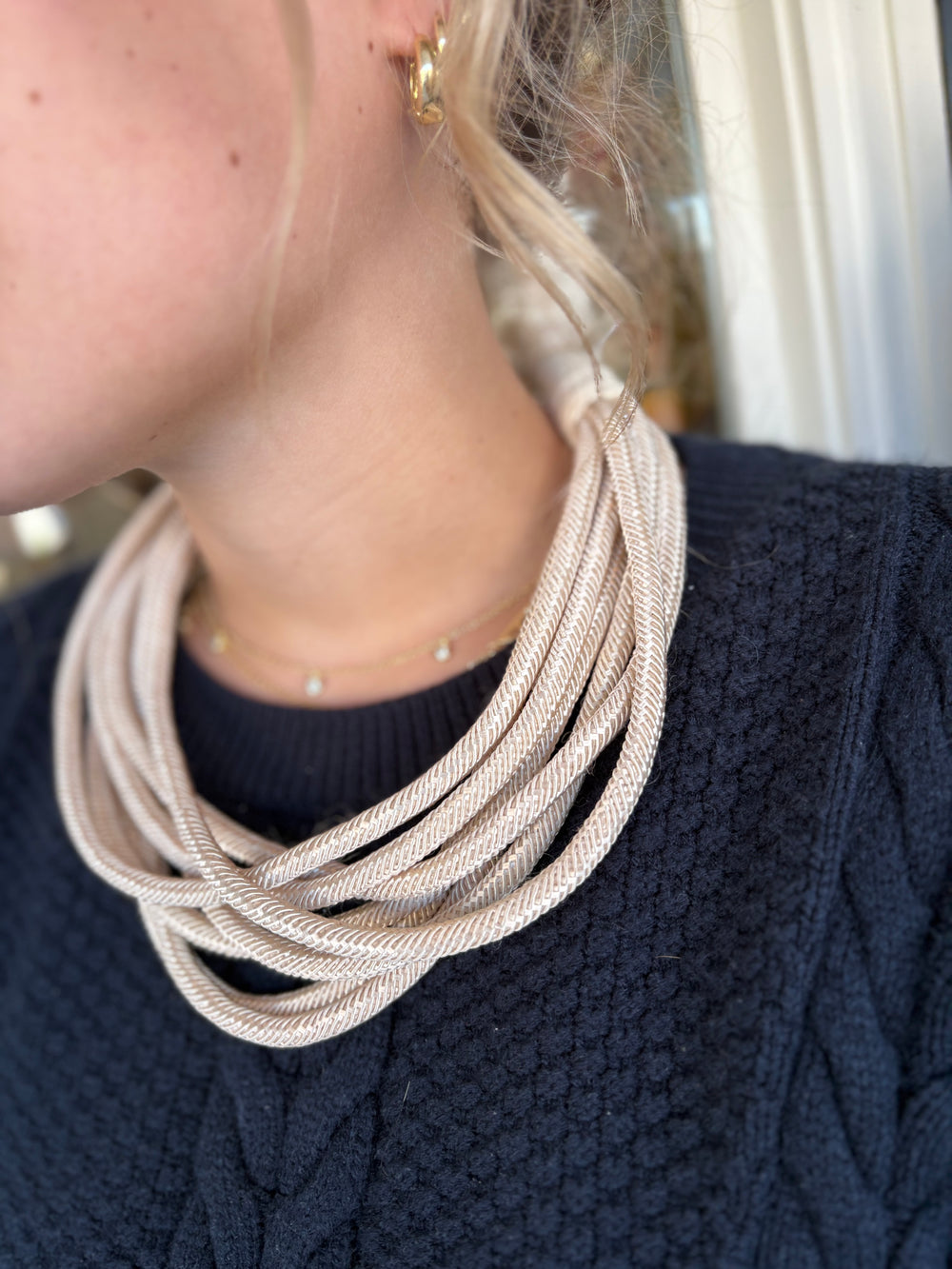 Ecru Meg Slub Necklace