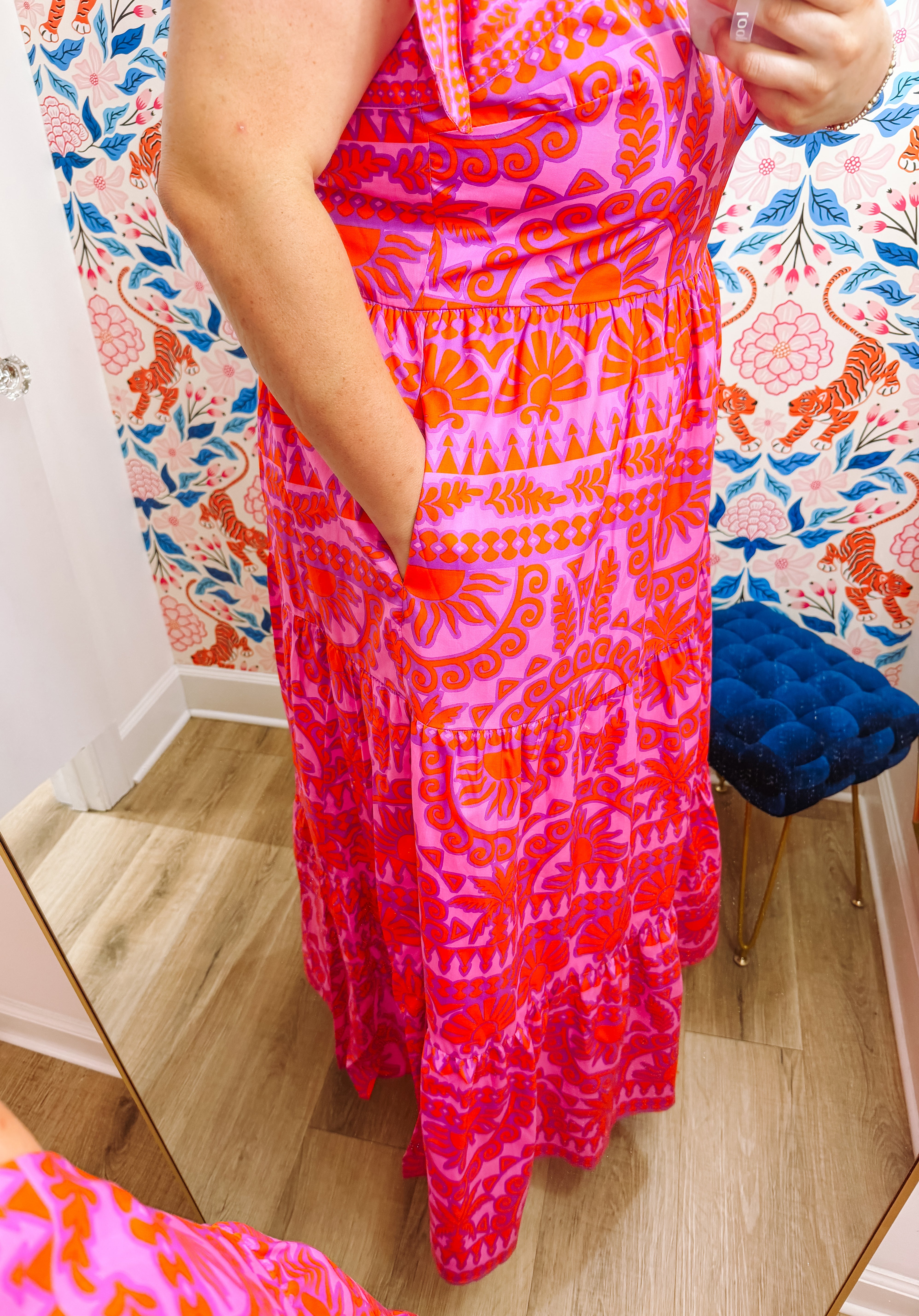 The Tarie Tropical Tiered Maxi Dress
