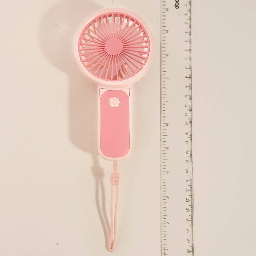 Pink Mini Collapsable Desktop Usb Fan